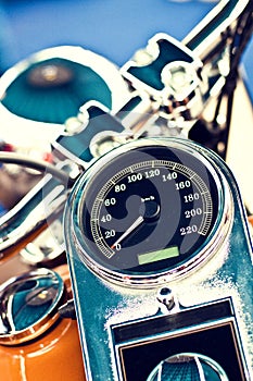 Chopper classic bike speedometer