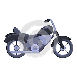 Chopper icon cartoon vector. Bike road