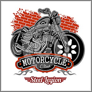 Chopper Motorcycle typography - t-shirt vectors graphic