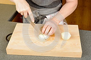 Chopping onion