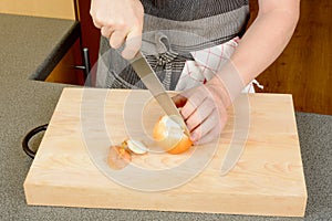 Chopping onion