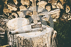 Chopping wood