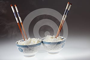 Chopstick and rice