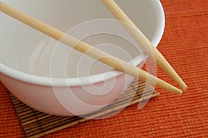 Chopsticks and bowl