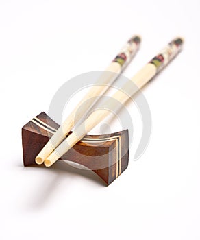 Chopsticks on a chopstick rest