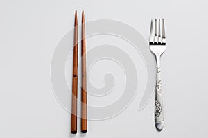 Chopsticks fork ï¼Œdifferent culture 
