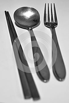 Chopsticks, Spoon and Fork