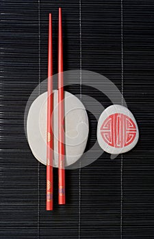 Chopsticks on stand