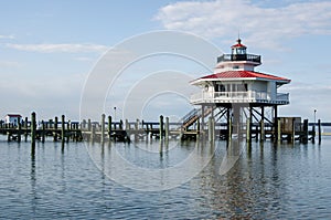 Choptank River Lighthouse in Cambridge Maryland, on Maryland`s Eastern Shore also known as Delmarva photo