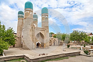 Chor Minor mosque in Bukhara, Uzbekistan photo