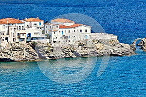 Chora in Andros, Greece