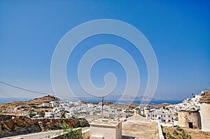 Chora in Ios island of Greece