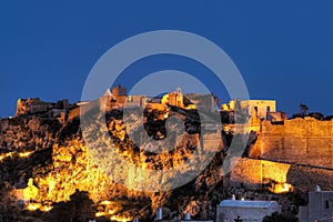 Chora in Kythera, Greece