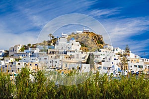 Chora town, Ios island, Cyclades, Aegean, Greece photo