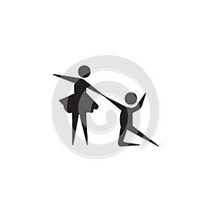 Choreographic dance icon. Dance elements. Premium quality graphic design icon. Simple love icon for websites, web design, mobile a photo
