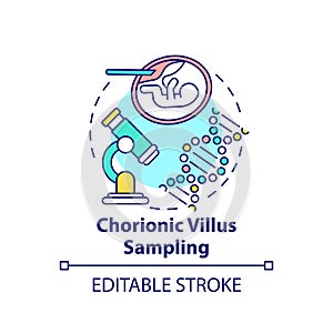 Chorionic villus sampling concept icon