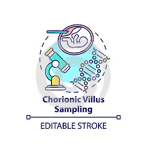 Chorionic villus sampling concept icon photo