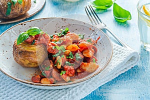 Chorizo and butterbean stew