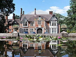 Chorleywood House with ornamental pond in foreground