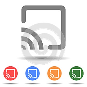 Chorme cast icon vector logo isolated on background