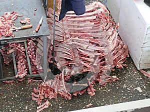 Chorsu market is a circular indoor carsi covered market, selling horse meat