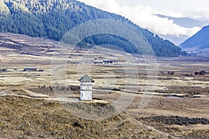 Chorten at phobjikha valley