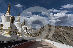 Chortens in thiksey monastery