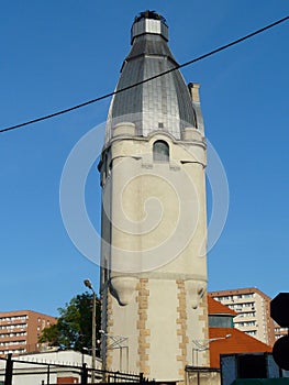 CHORZOW , SILESIA , POLAND -THE HISTORICAL WATER TOWER