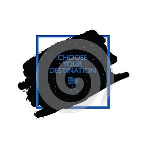 Chose your destination icon illustration