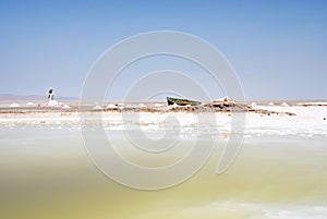 Chott el Djerid Vast Salt Lake, Sahara Desert, Tunisia
