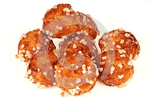 The chouquettes on a white background photo