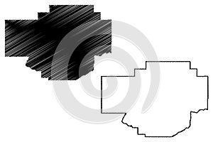 Chouteau County, Montana U.S. county, United States of America, USA, U.S., US map vector illustration, scribble sketch Chouteau