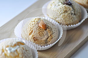 choux cream or cream puff, eclair or custard choux cream