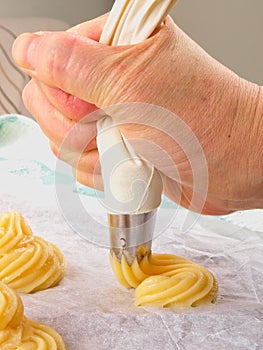 Choux pastry dough photo