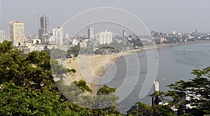 Chowpatty Beach in Mumbai, India