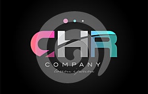 CHR c h r three letter logo icon design