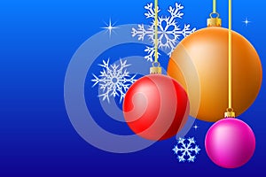 Chrismas balls background photo