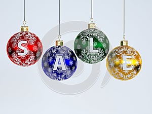 Chrismas sale. Christmas-tree decorations