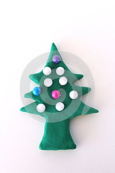 Chrismas tree from plasticine