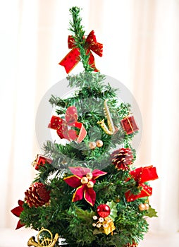 Chrismas tree winter decoration photo