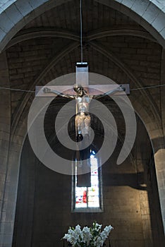 Christ from the 13th century in the St Flour cathedral (France). Hi Res