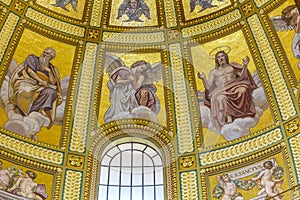 Christ Angel Paul Dome Saint Stephens Cathedral Budapest Hungary