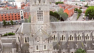 Christ Church Cathedral, Dublin, also known as The Cathedral of the Holy Trinity. Aerial view