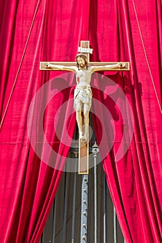 Christ in front of Basilica of St. Peter in Vatican