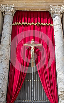 Christ in front of Basilica of St. Peter in Vatican