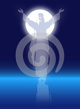 Christ with Full Moon