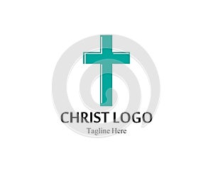 Christ logo or icon template simple creative design