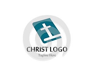 Christ logo or icon template simple creative design