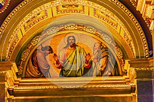 Christ Mosaic Basilica Saint Stephens Cathedral Budapest Hungary