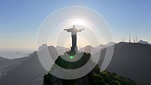 Christ The Redeemer In Downtown Rio De Janeiro Brazil.